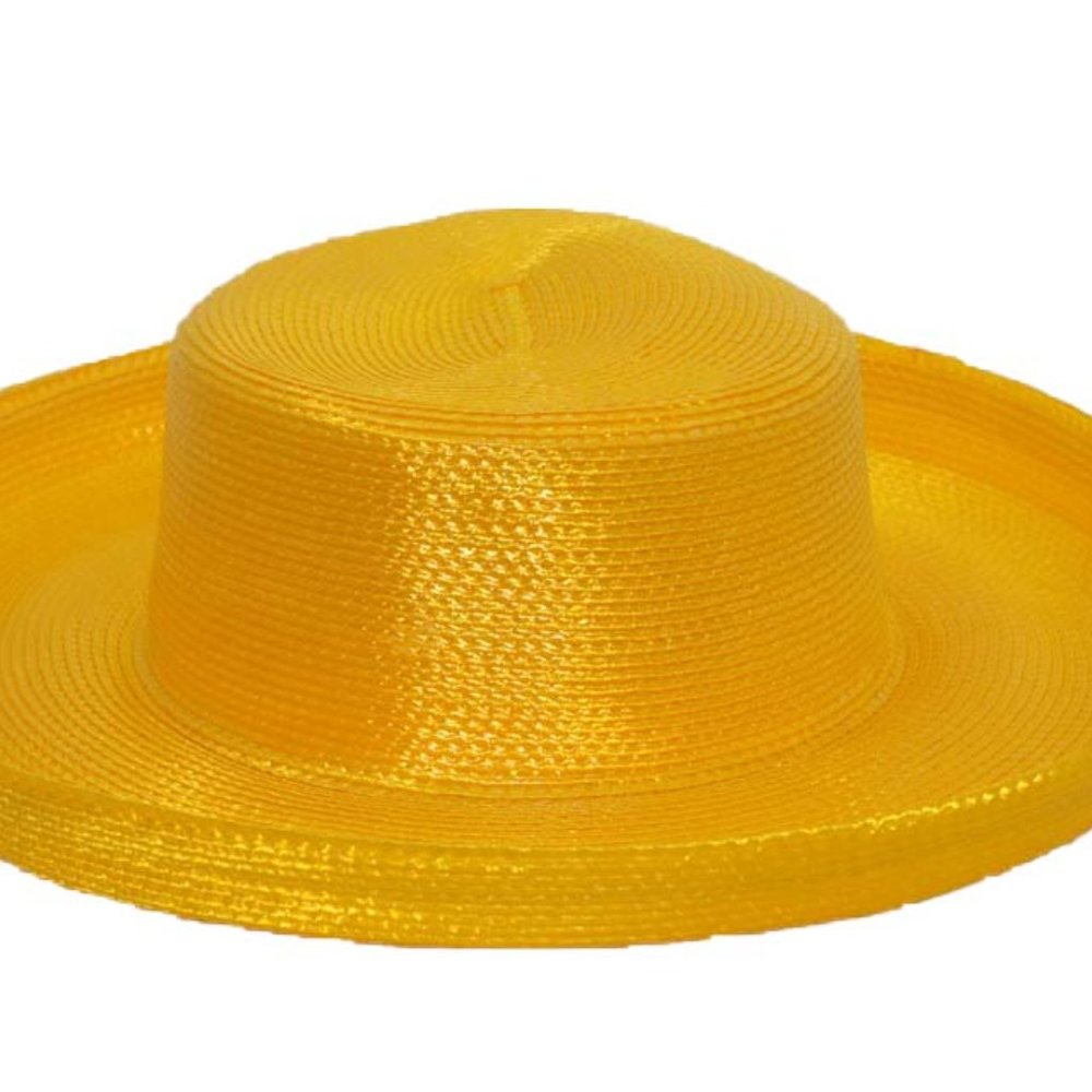 (JS1003 - Yellow) PP Plain Church Hat